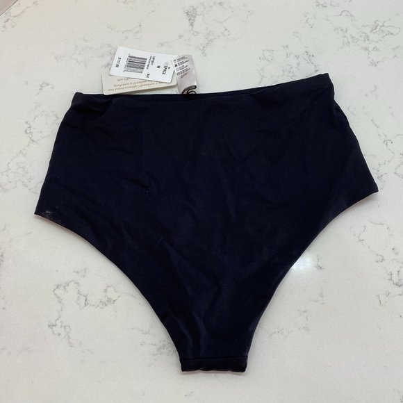 Black High-Waisted Swim Bottoms - Picture 4 of 8
